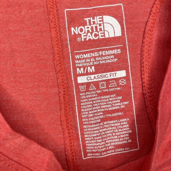 The North Face Tank Womens Medium Orange Classic Fit Sleeveless Logo Muscle Tee - Picture 5 of 11